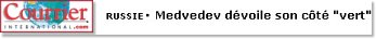 Medvedev dévoile son côté "vert"