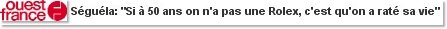 Séguéla: "Si à 50 ans on n'a pas une Rolex, c'est qu'on a raté sa vie"