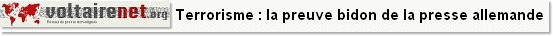 Terrorisme: la preuve bidon de la presse allemande
