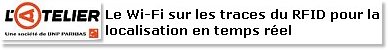 Le Wifi sur les traces du RFID pour la localisation en temps rel